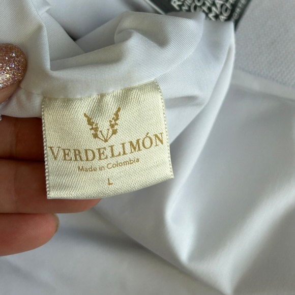 Verde Limon size L Tokyo one piece swimsuit one shoulder white bird print NEW - Picture 15 of 16